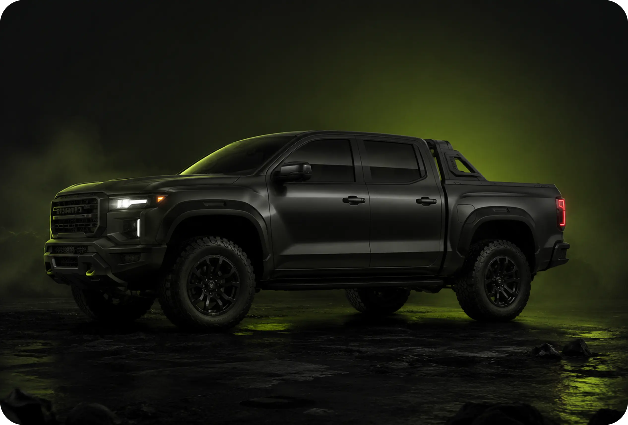 Jungle-equipped pickup